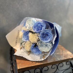ソープフラワーローズブーケBLUE